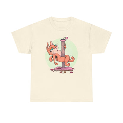 Scratching Pole Unisex Heavy Cotton Tee
