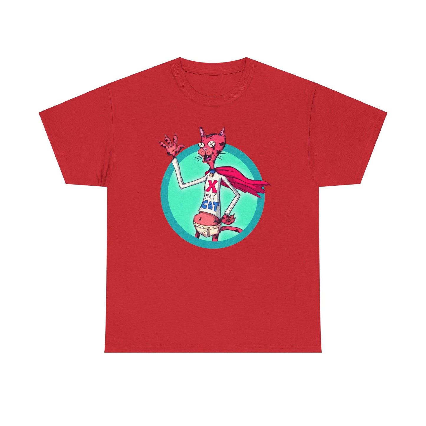 X-Ray Cat Unisex Heavy Cotton Tee