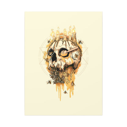 Elemental Skull Honeycore Matte Canvas Stretched