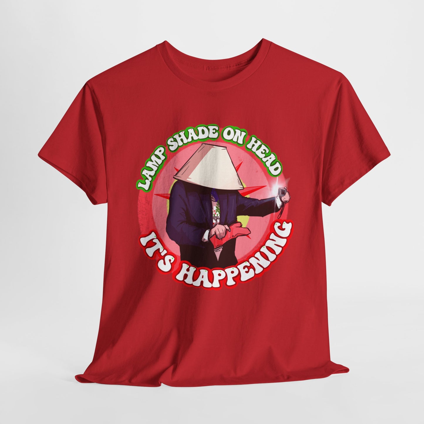 Lampshade On Head Unisex Heavy Cotton Tee