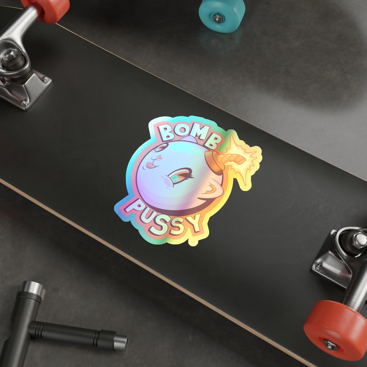Bomb Pussy Holographic Die-cut Stickers