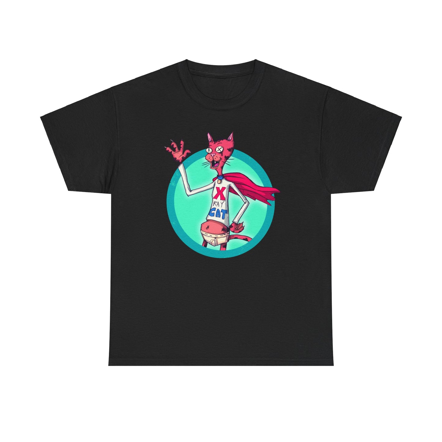 X-Ray Cat Unisex Heavy Cotton Tee