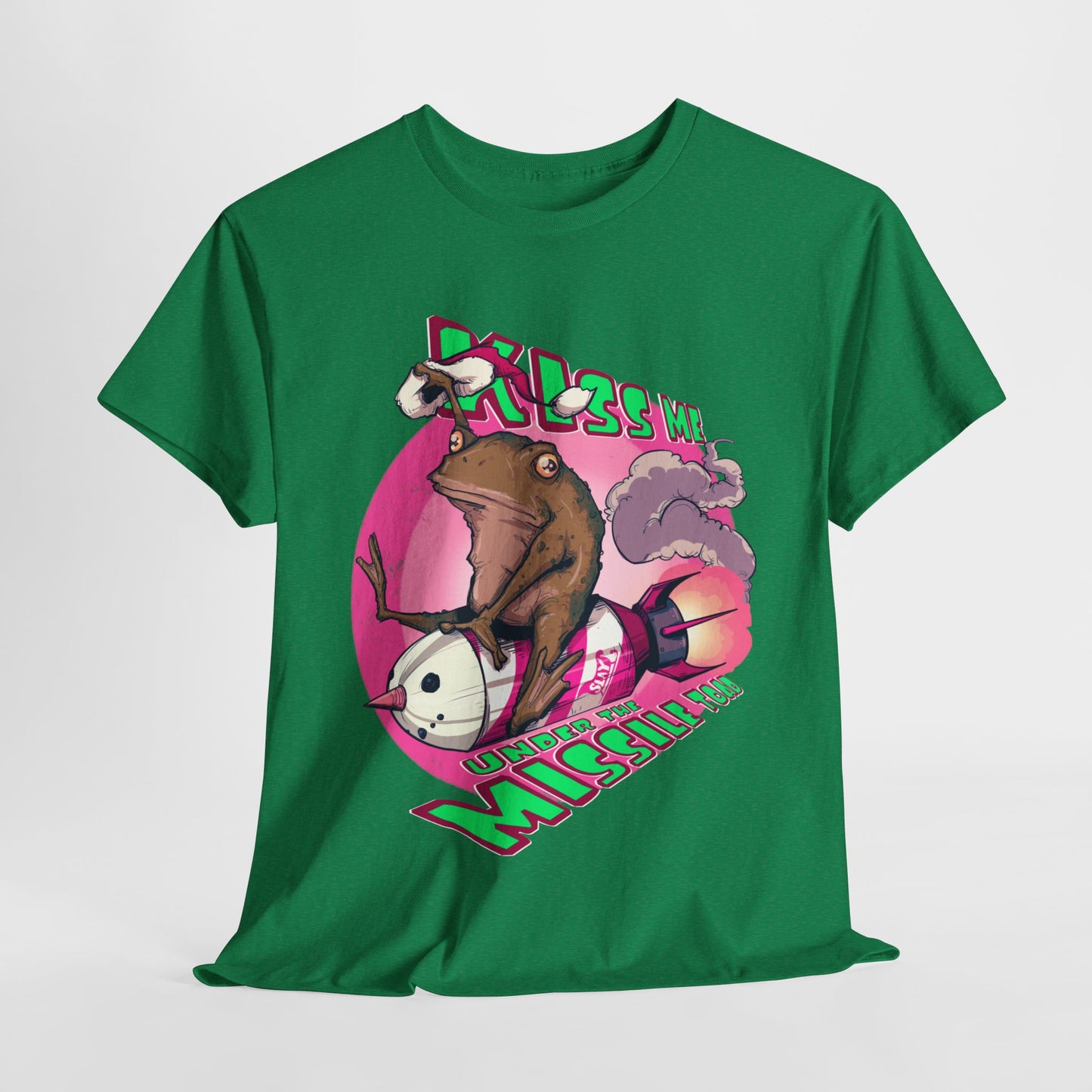 Kiss Me Under The Missile Toad Unisex Heavy Cotton Tee