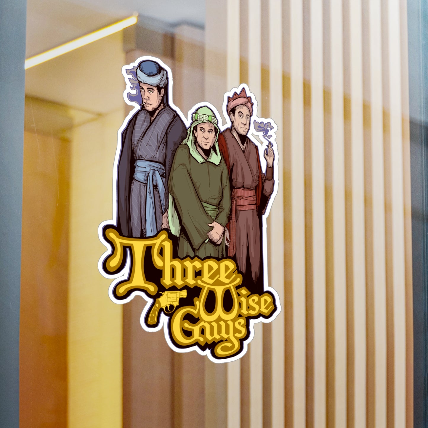 Three Wise Guys Kiss-Cut Vinyl Decal
