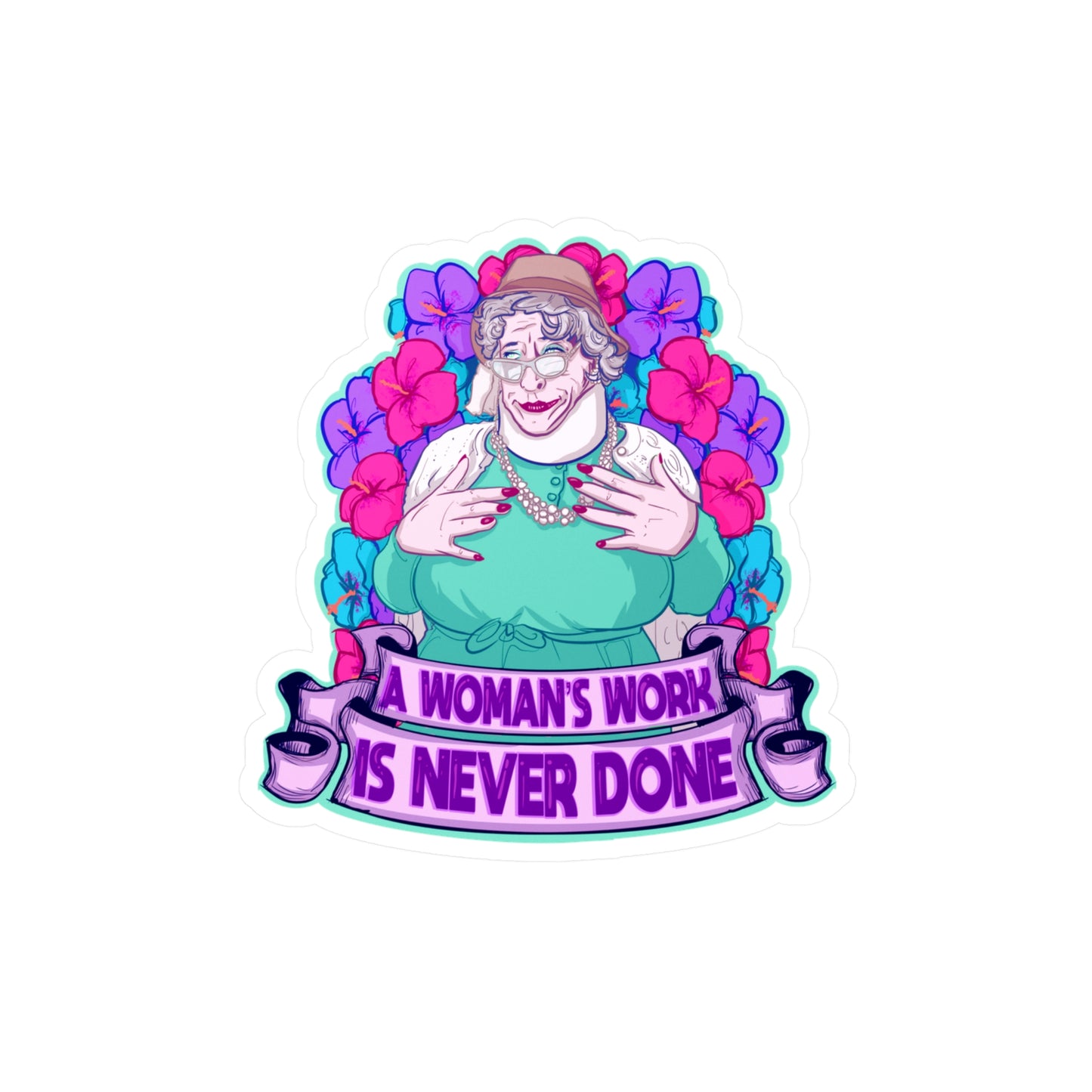 Auntie Nelda Kiss-Cut Vinyl Decal