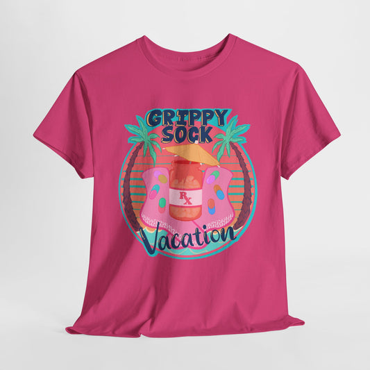 Grippy Sock Vacation Unisex Heavy Cotton Tee