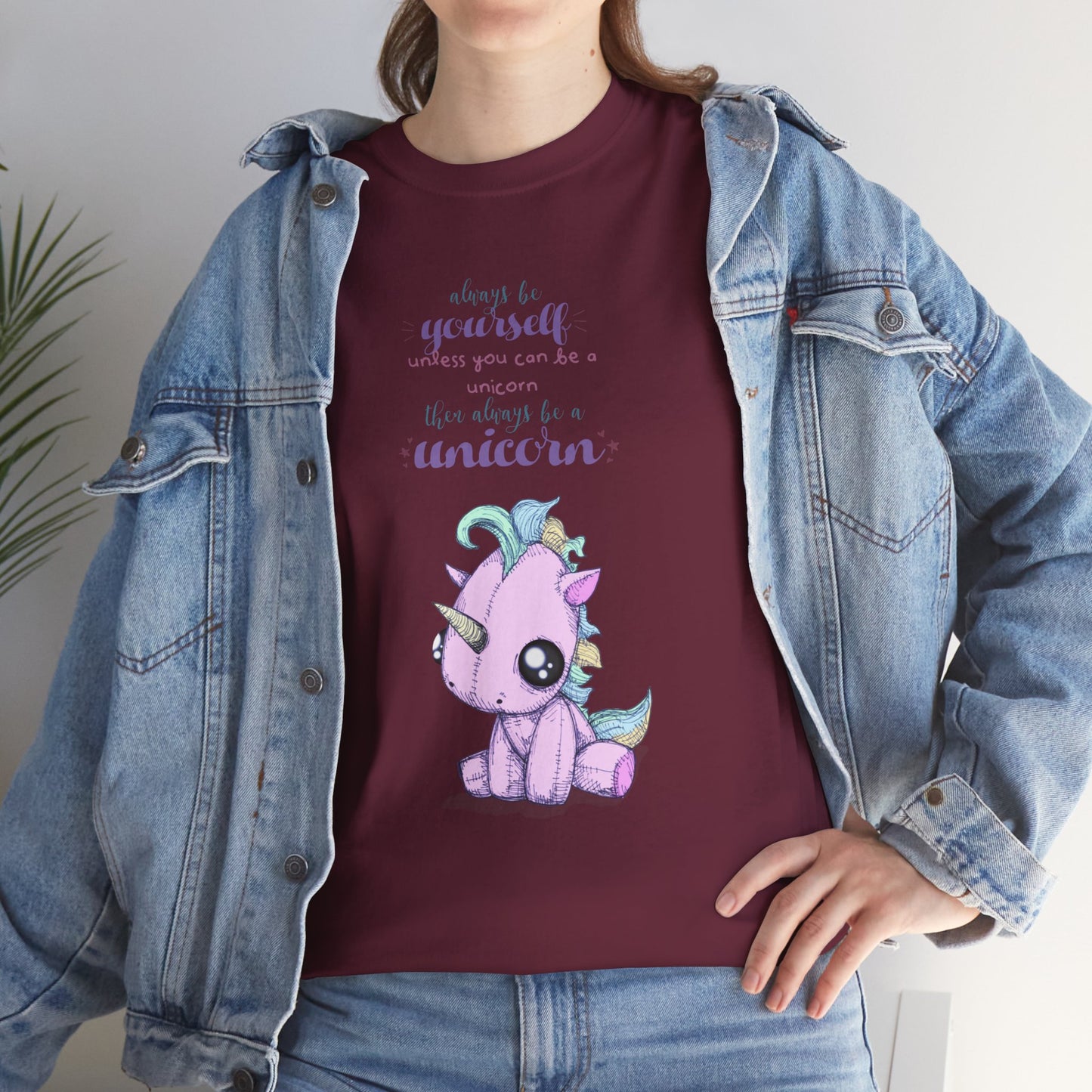 Be Yourself Unicorn Unisex Heavy Cotton Tee