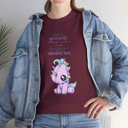 Be Yourself Unicorn Unisex Heavy Cotton Tee