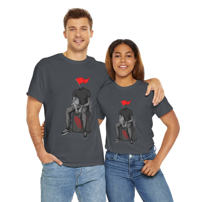 Red Flag Male Unisex Heavy Cotton Tee