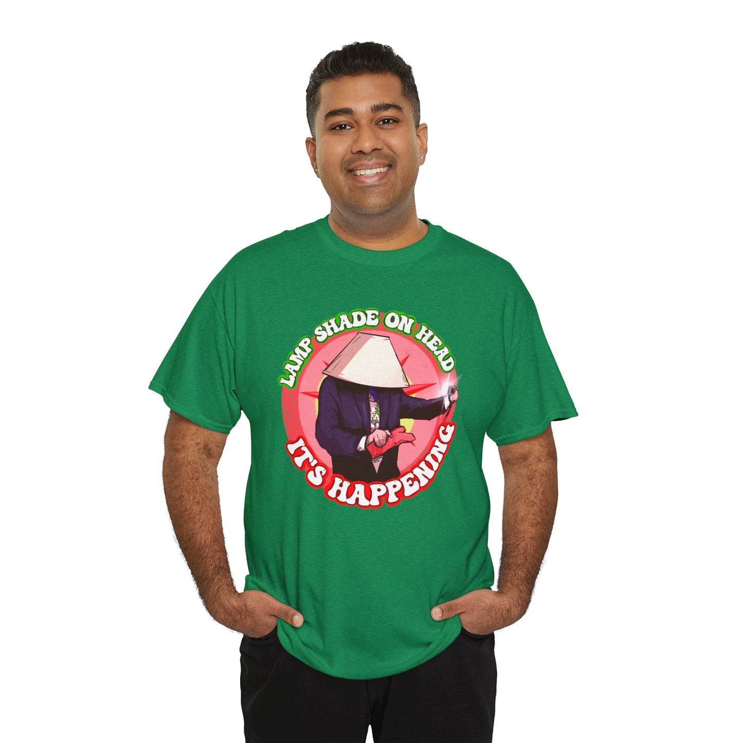 Lampshade On Head Unisex Heavy Cotton Tee