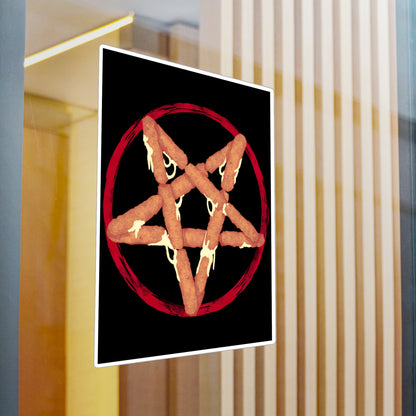 Mozzarella Stick Pentagram Kiss-Cut Vinyl Decal