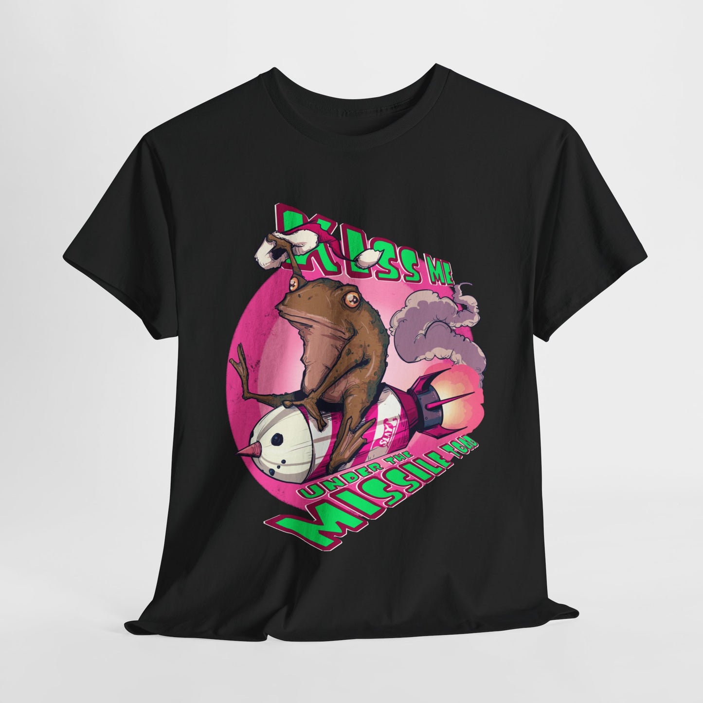 Kiss Me Under The Missile Toad Unisex Heavy Cotton Tee