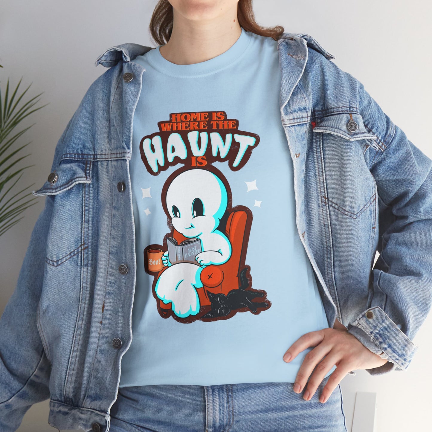 Home Is Where The Haunt Is Unisex Heavy Cotton Tee