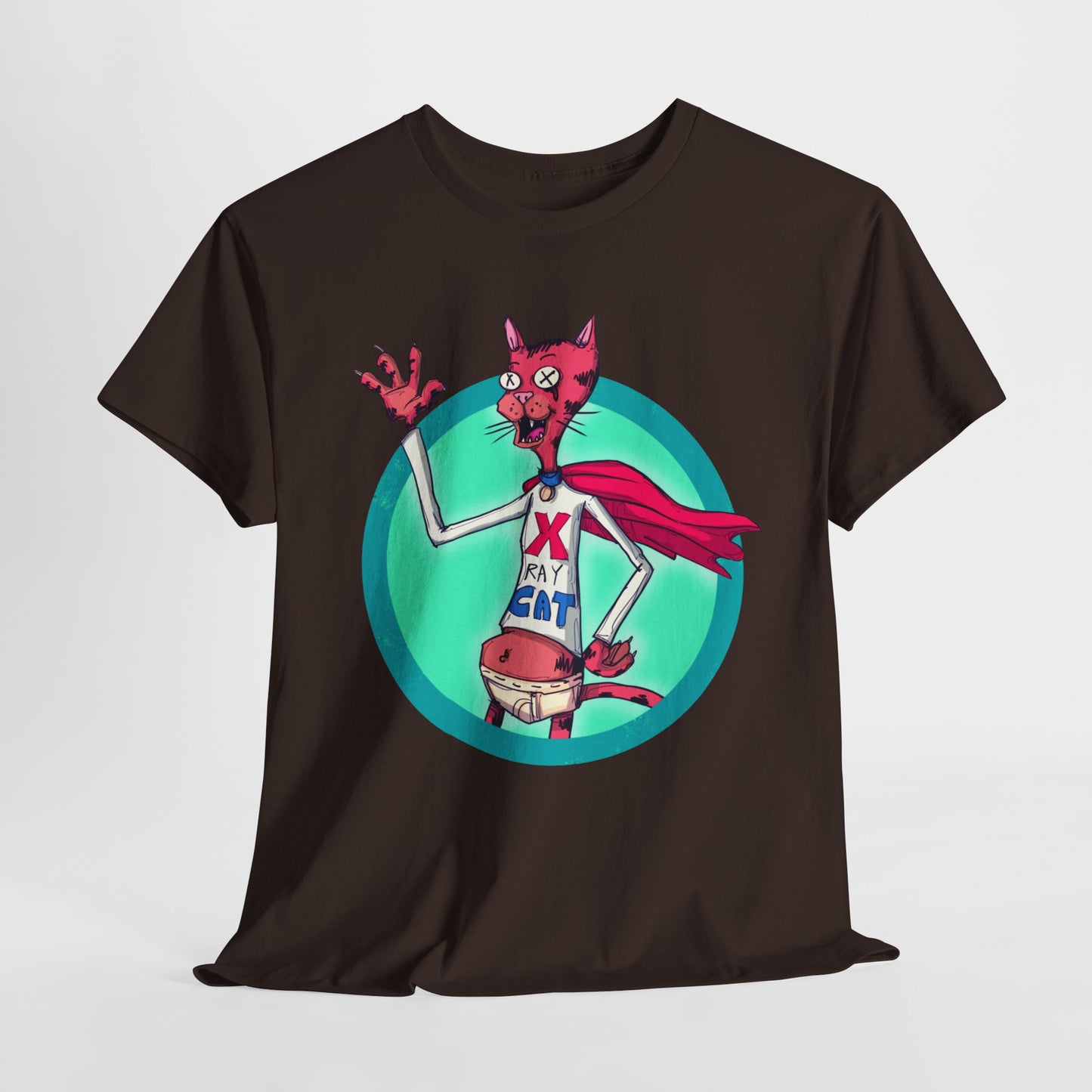 X-Ray Cat Unisex Heavy Cotton Tee