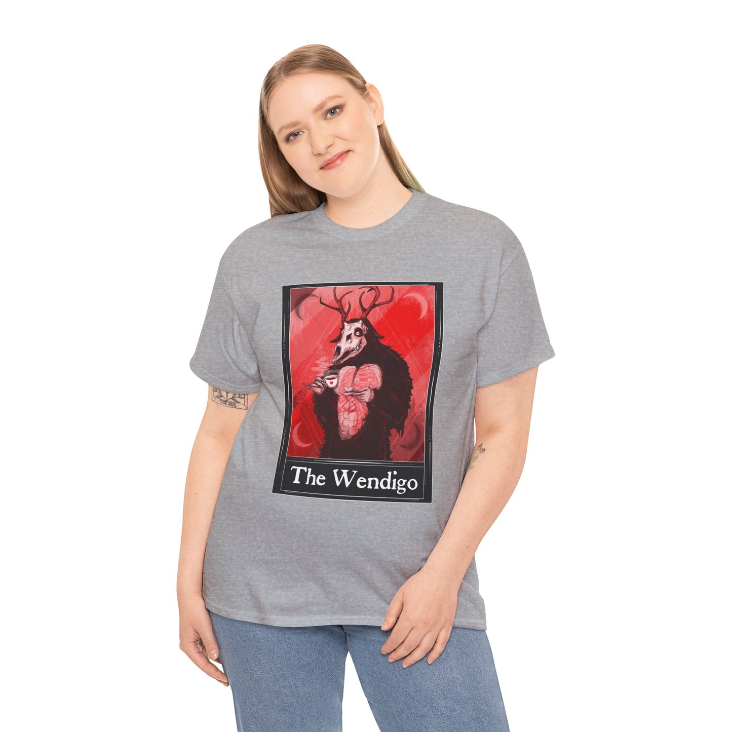 The Wendigo Tarot  (Front & Back Print) Unisex Heavy Cotton Tee