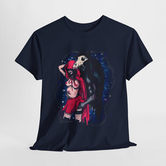 Red Riding Hood & The Wolf Unisex Heavy Cotton Tee