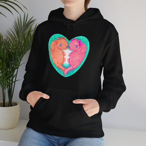 Axolotls In Love  Unisex Heavy Blend Hooded Sweatshirt