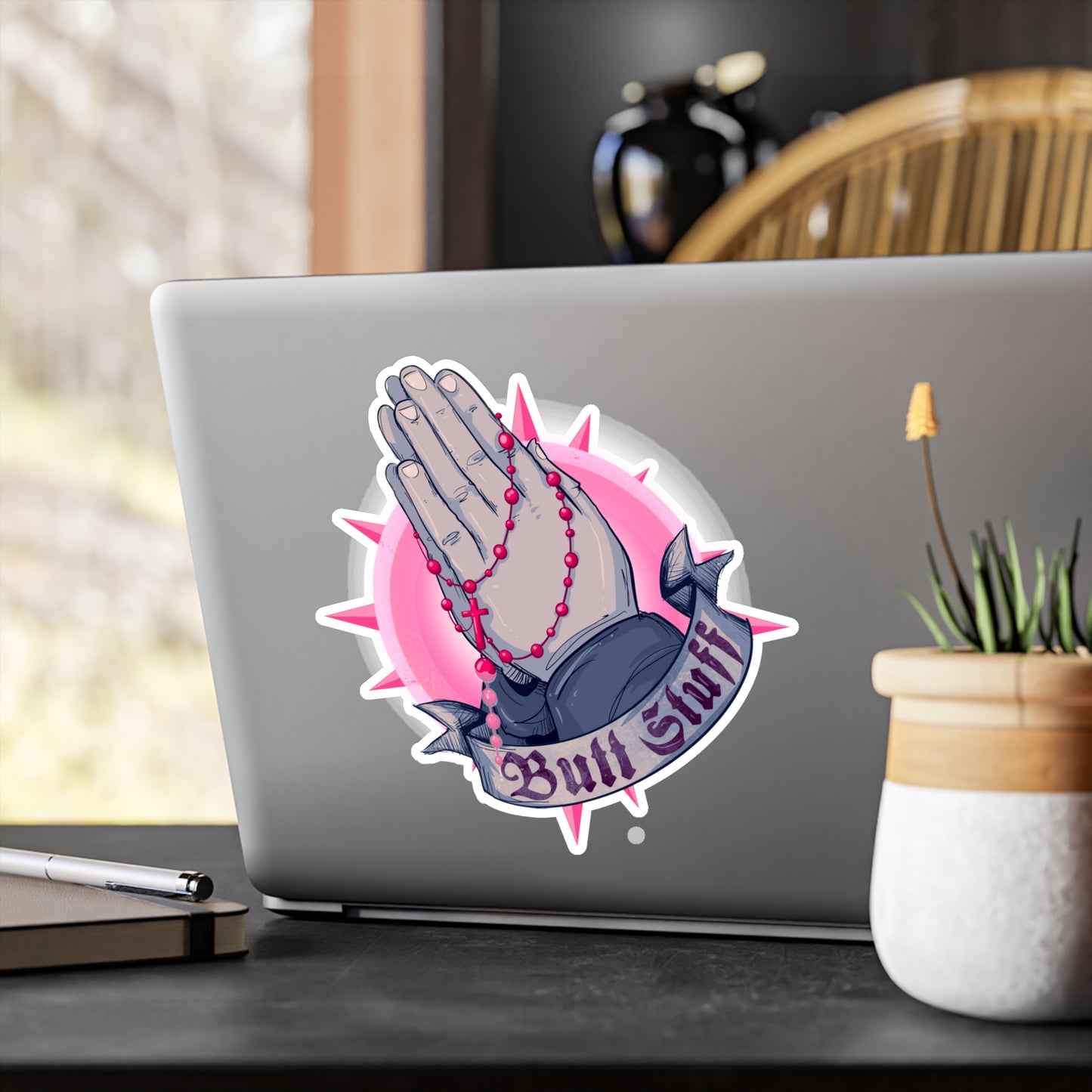 Rosary Anal Beads Kiss-Cut Vinyl Decal