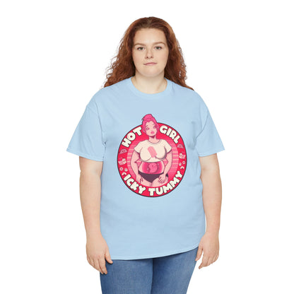 Hot Girl Icky Tummy Unisex Heavy Cotton Tee