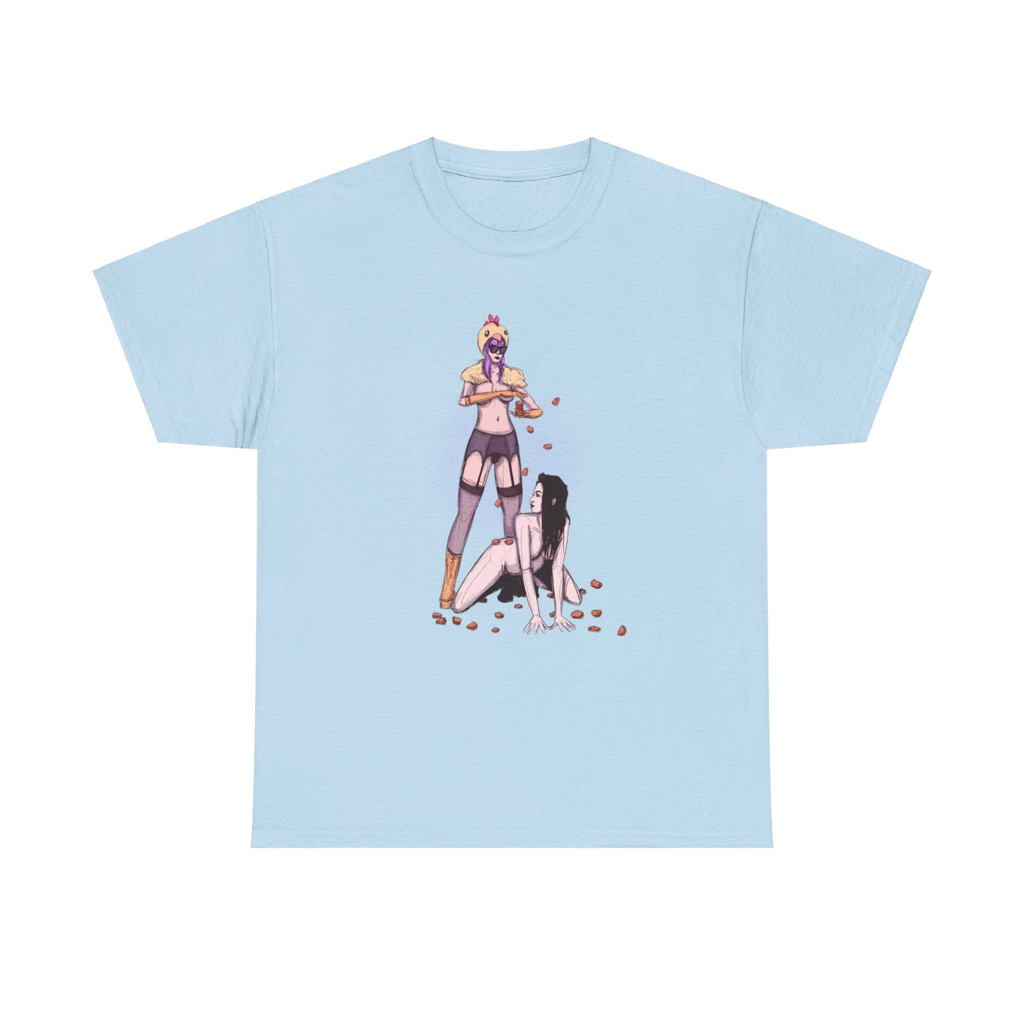 Chicken Nugget Rain Unisex Heavy Cotton Tee
