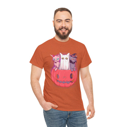 Meow-lloween Unisex Heavy Cotton Tee