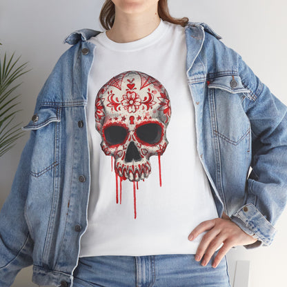 Blood Skull Unisex Heavy Cotton Tee
