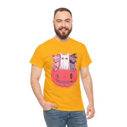 Meow-lloween Unisex Heavy Cotton Tee