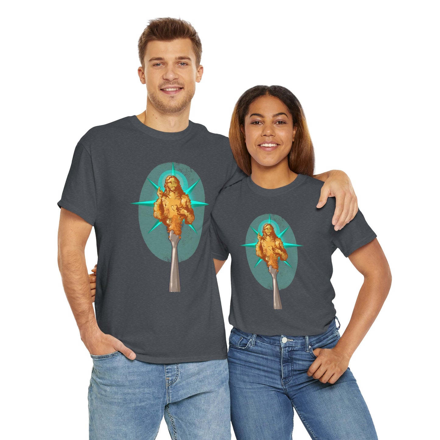 He Is Resin Unisex Heavy Cotton Tee
