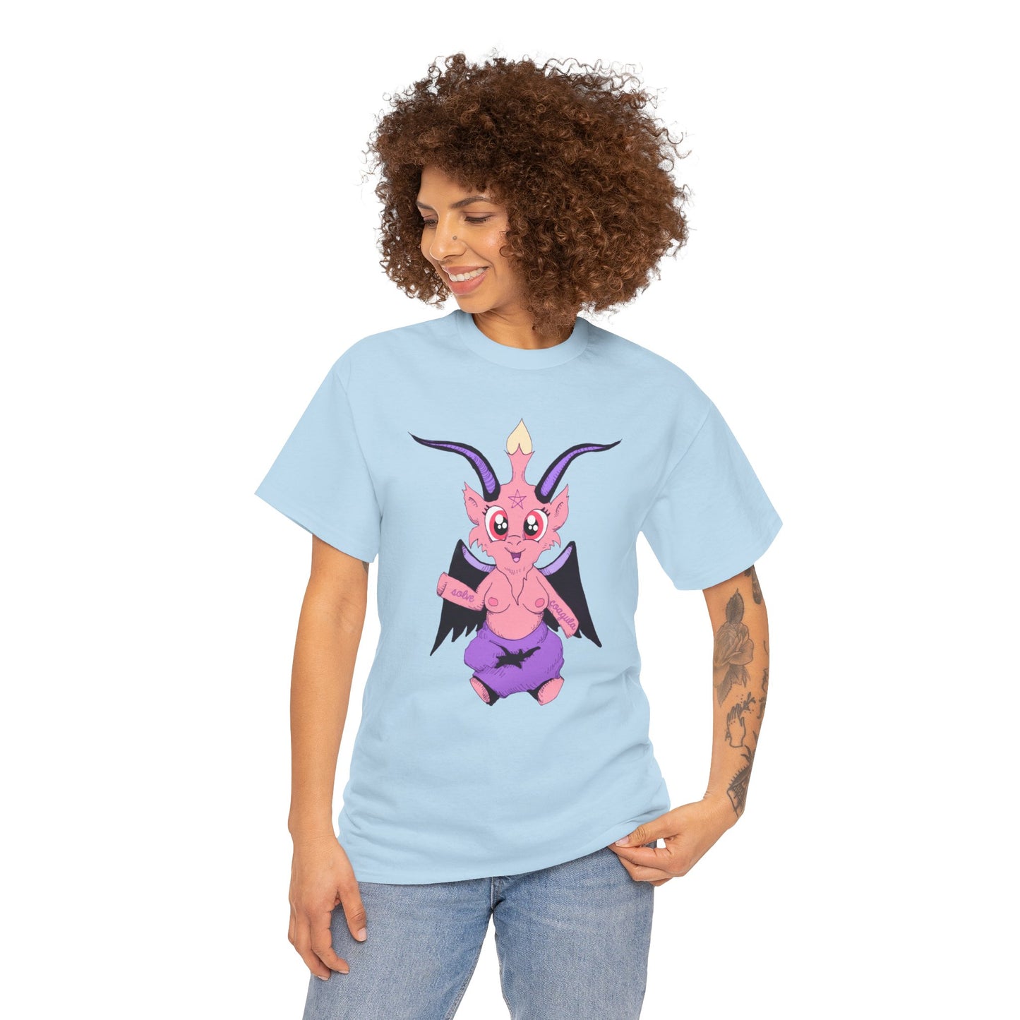Little Baphomet Unisex Heavy Cotton Tee