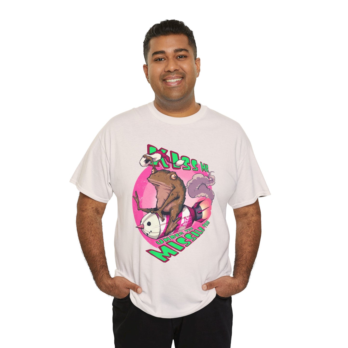 Kiss Me Under The Missile Toad Unisex Heavy Cotton Tee