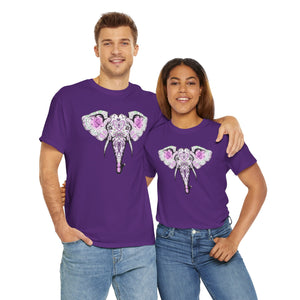 Sugar Skull Elephant Unisex Heavy Cotton Tee