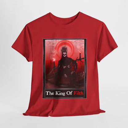 King Of Filth Tarot (Front & Back Print) Unisex Heavy Cotton Tee