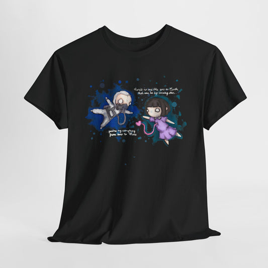 From Here To Mars (White Text) Unisex Heavy Cotton Tee