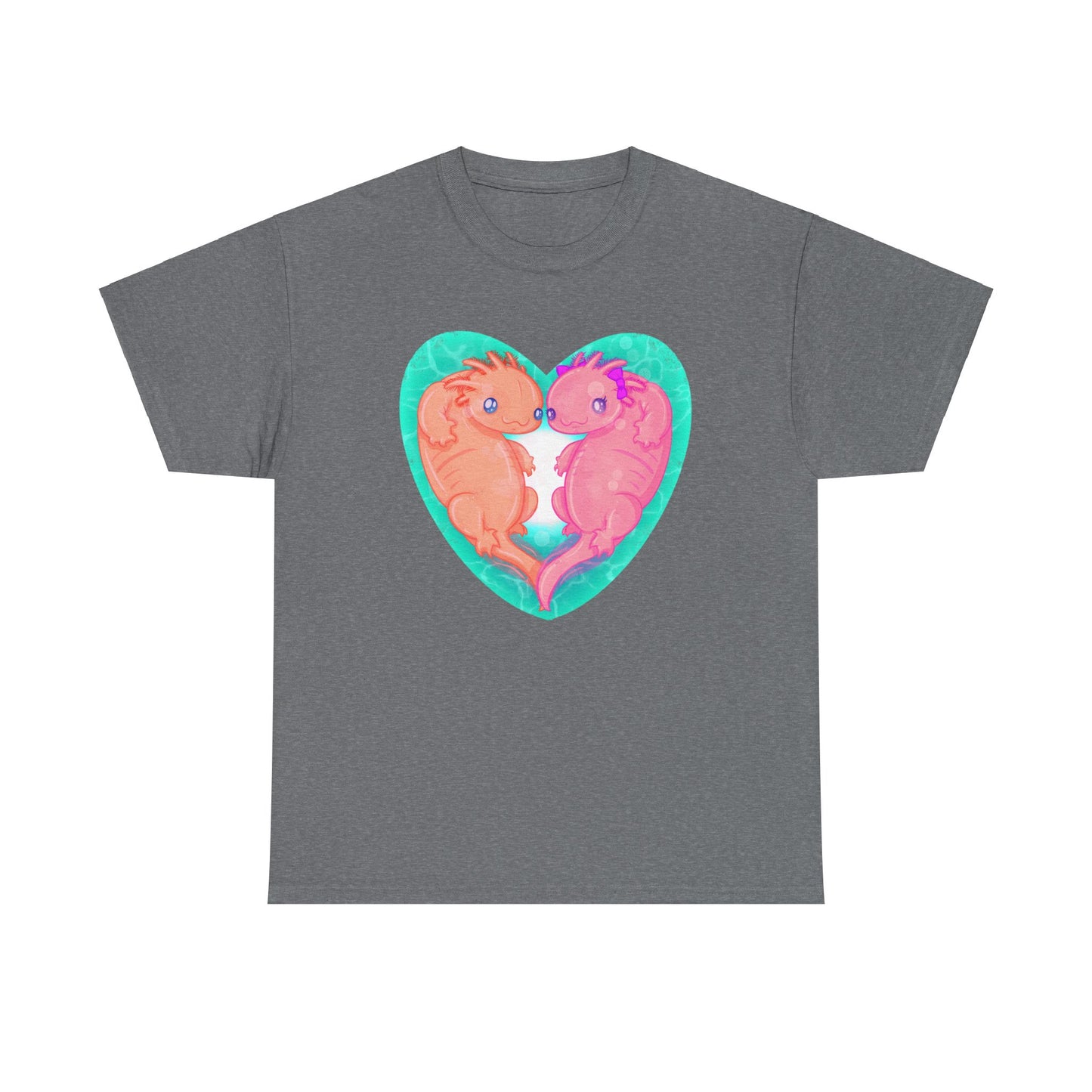 Axolotls In Love Unisex Heavy Cotton Tee