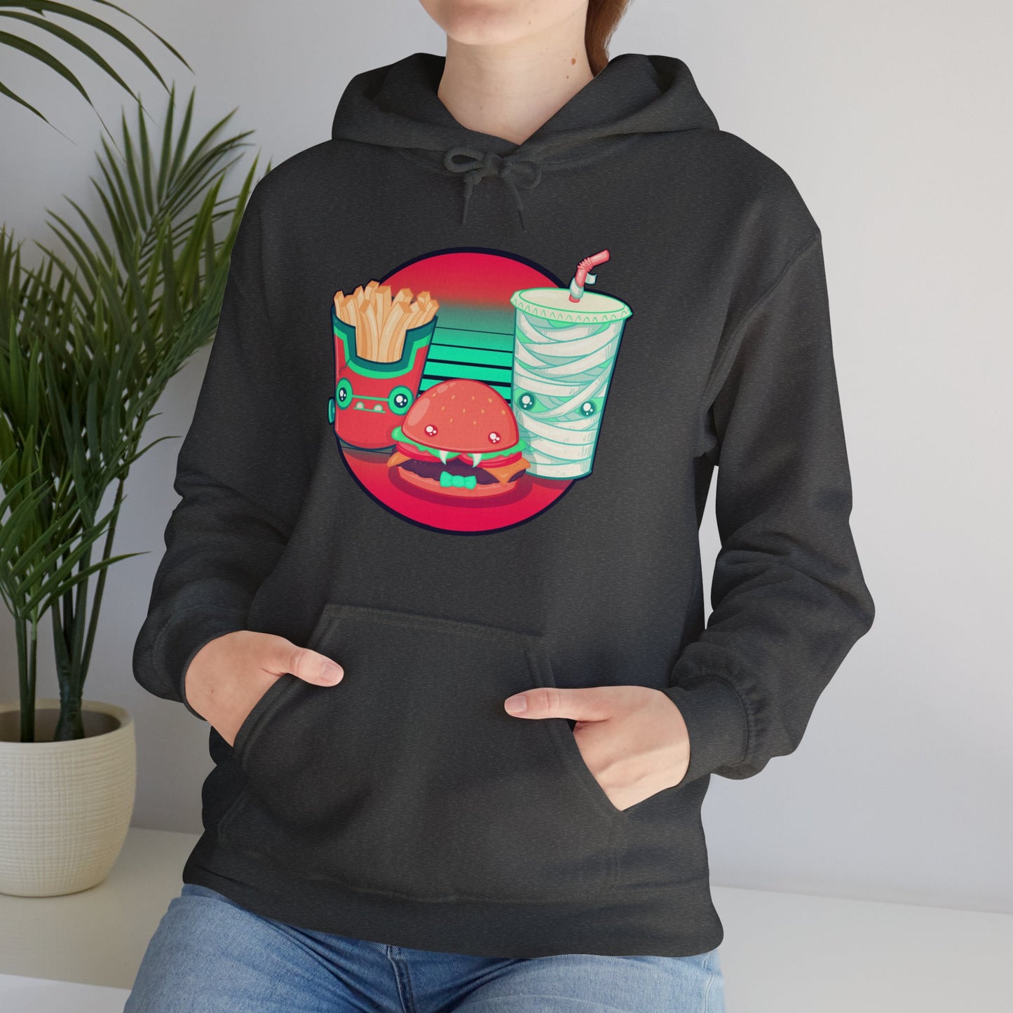 Spooky Fast Food Unisex Heavy Blend Hooded Sweatshirt