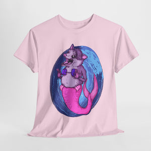 Mermaid Opossum Unisex Heavy Cotton Tee