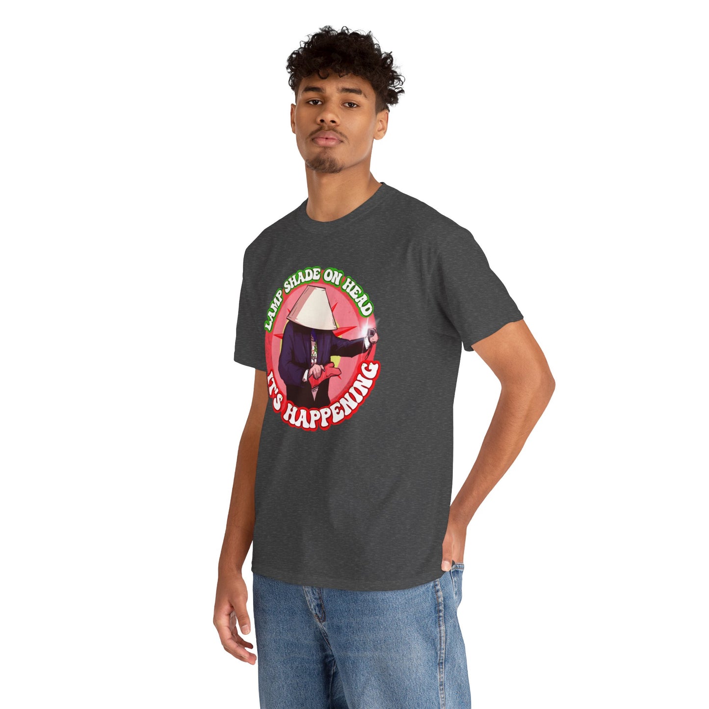 Lampshade On Head Unisex Heavy Cotton Tee