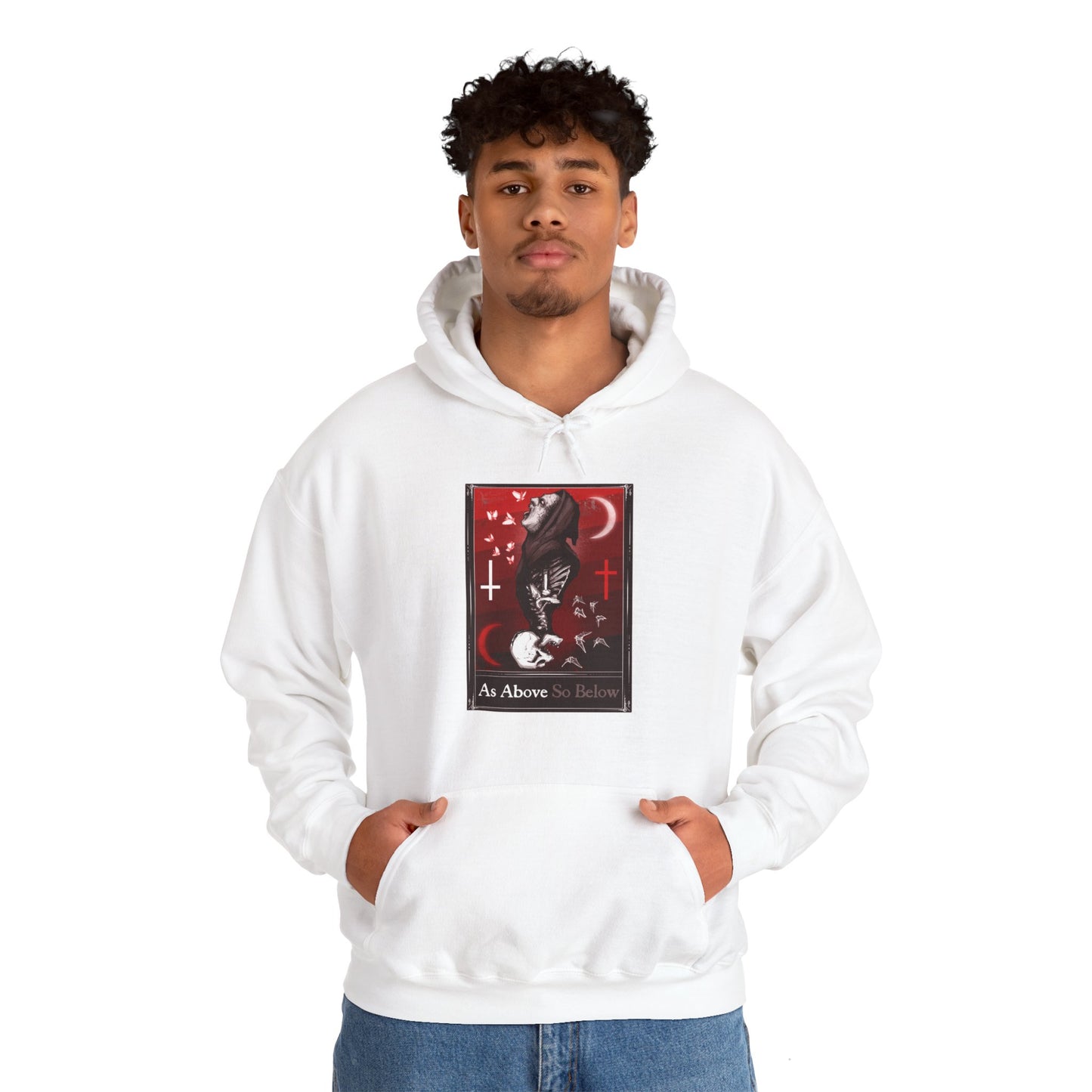 As Above So Below Tarot Unisex Heavy Blend Hooded Sweatshirt