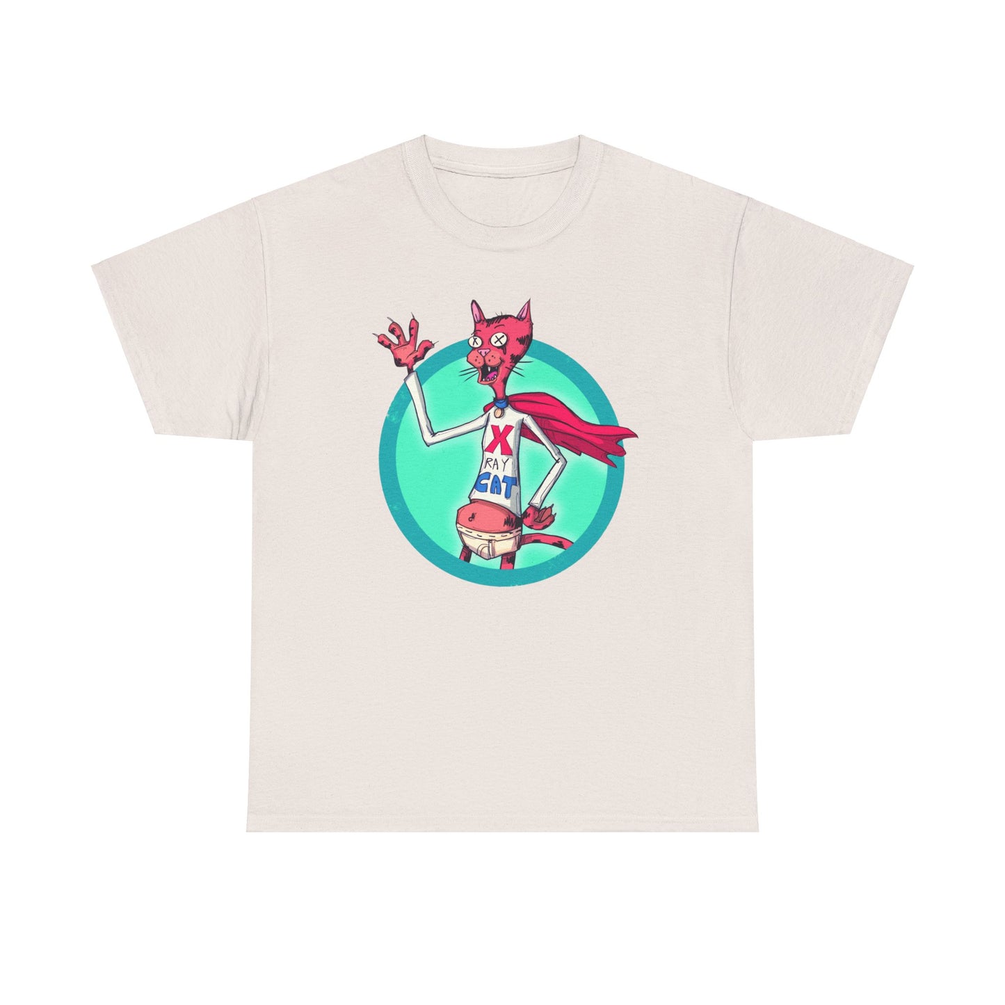 X-Ray Cat Unisex Heavy Cotton Tee