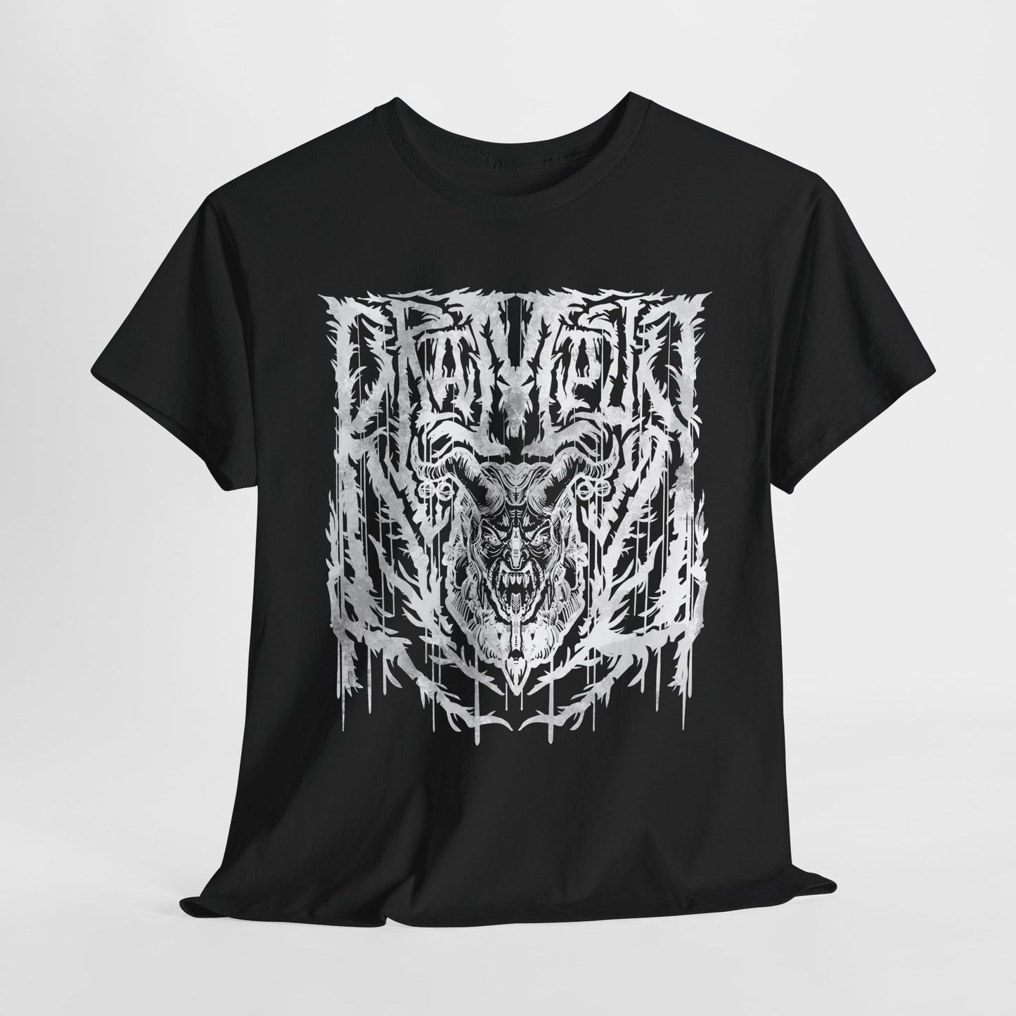 Krampus Metal White Unisex Heavy Cotton Tee