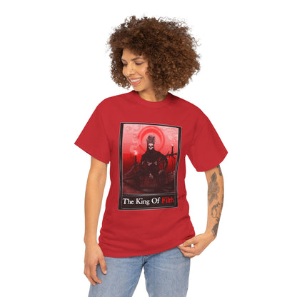 King Of Filth Tarot (Front & Back Print) Unisex Heavy Cotton Tee