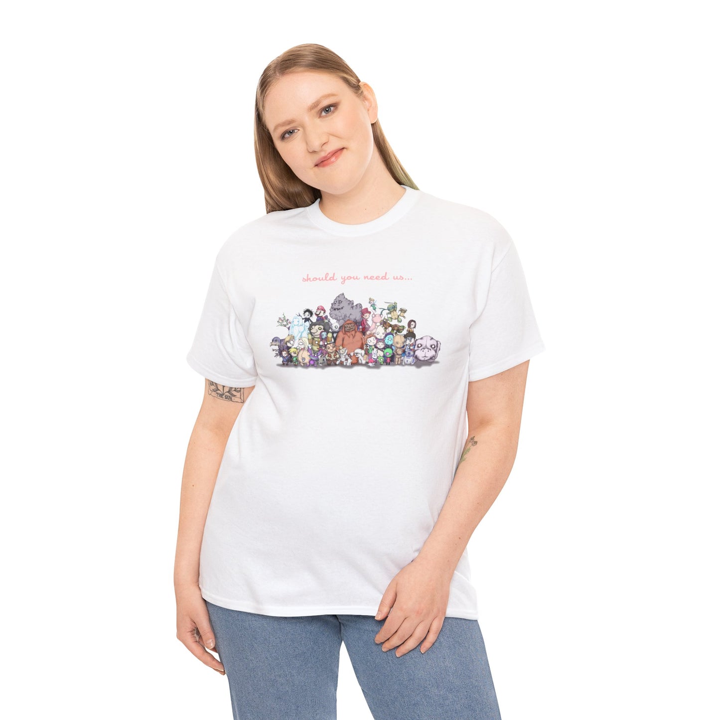 Should You Need Us Extended Unisex Heavy Cotton Tee