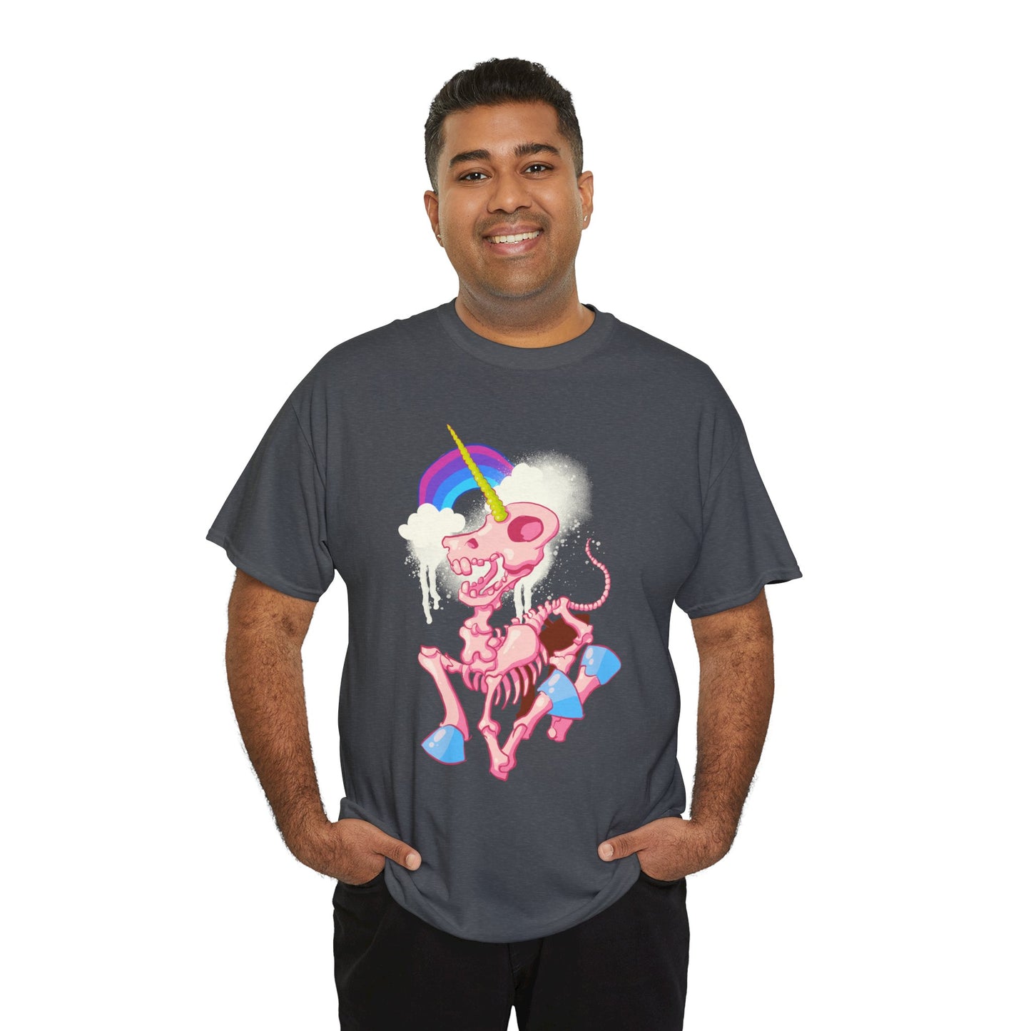 Unicorn Skeleton 2 Unisex Heavy Cotton Tee