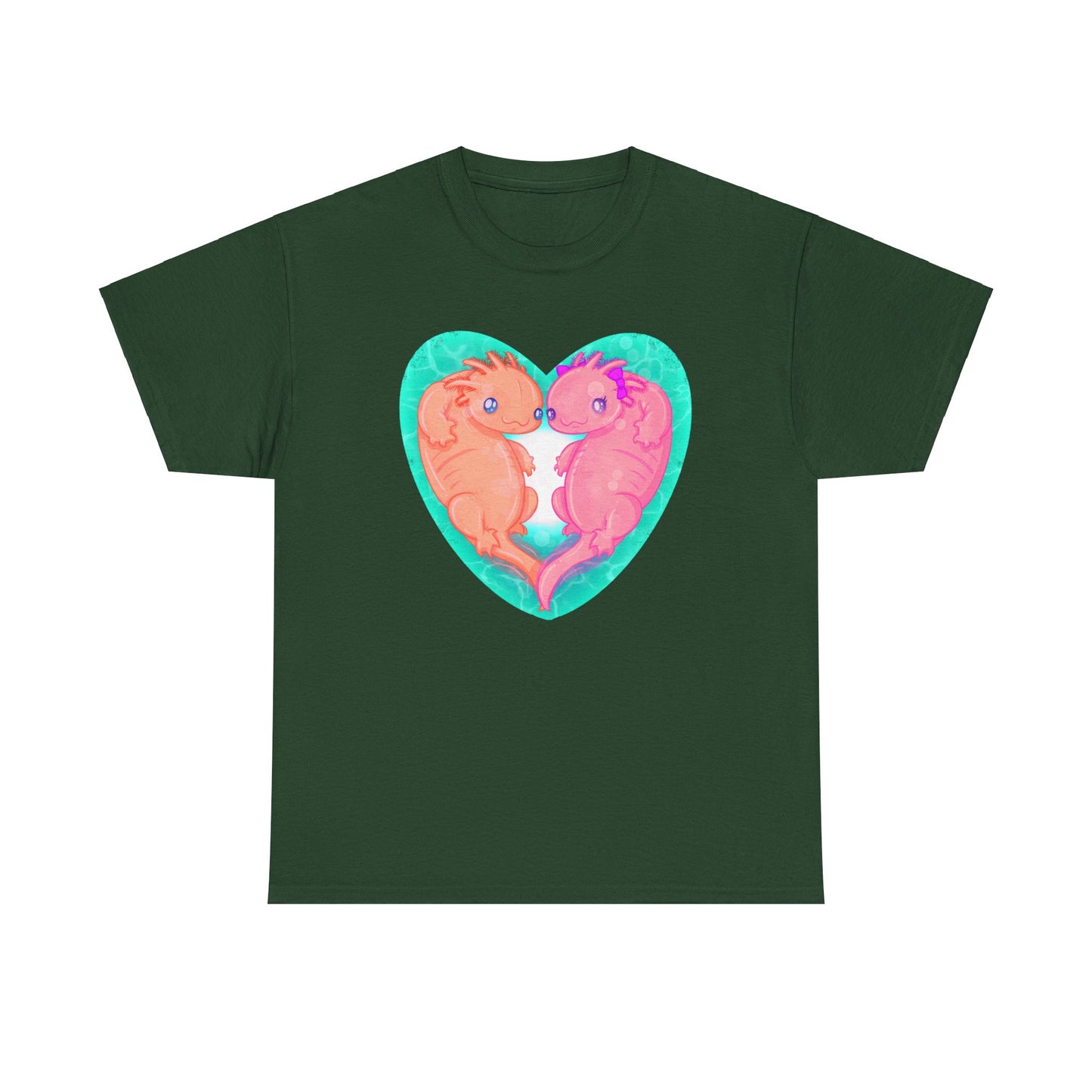 Axolotls In Love Unisex Heavy Cotton Tee