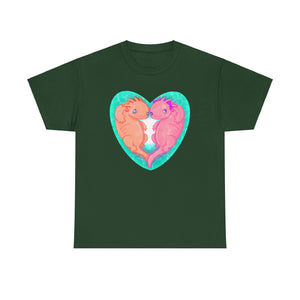 Axolotls In Love Unisex Heavy Cotton Tee