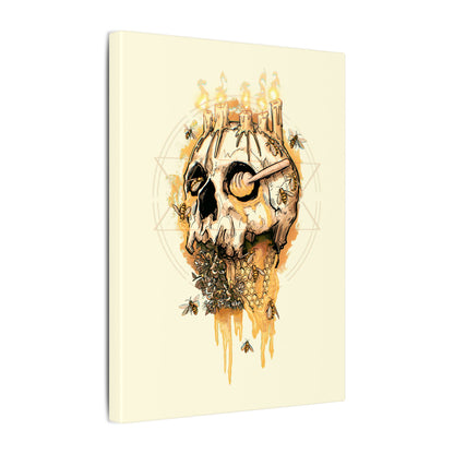 Elemental Skull Honeycore Matte Canvas Stretched