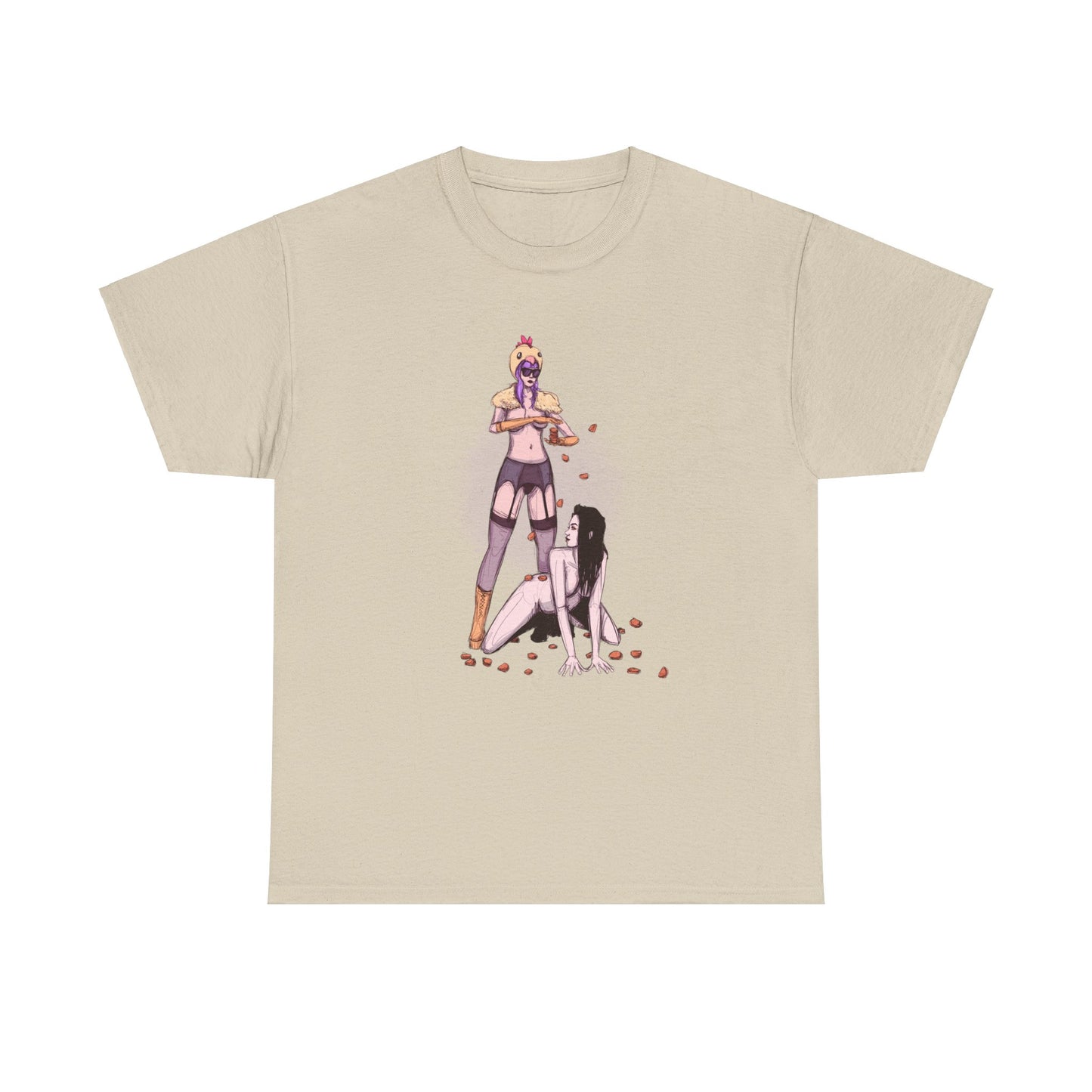 Chicken Nugget Rain Unisex Heavy Cotton Tee