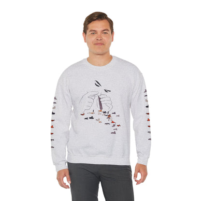 Serotonin Front + Back +Sleeve Print Unisex Heavy Blend Crewneck Sweatshirt