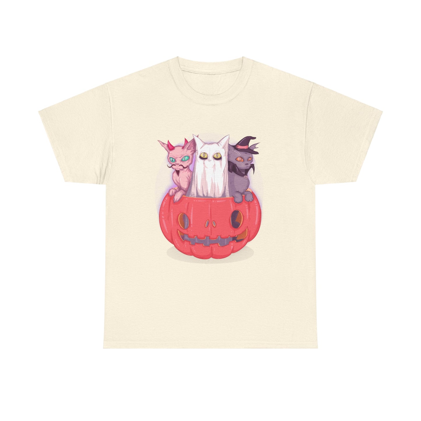 Meow-lloween Unisex Heavy Cotton Tee