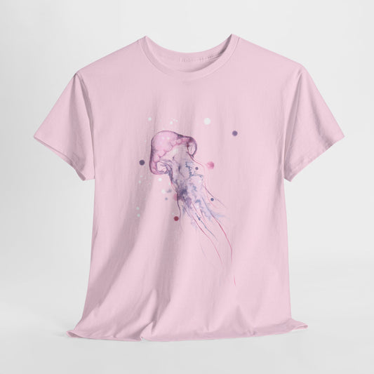 Jellyfish Watercolor Unisex Heavy Cotton Tee